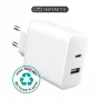 eSTUFF ES637031 Cargador para dispositivos móviles Smartphone Blanco AC Carga rápida Interior