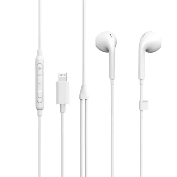 eSTUFF Auriculares in-ear para dispositivos Apple, con cable, llamadas/música, 90 g, auriculares, Blanco