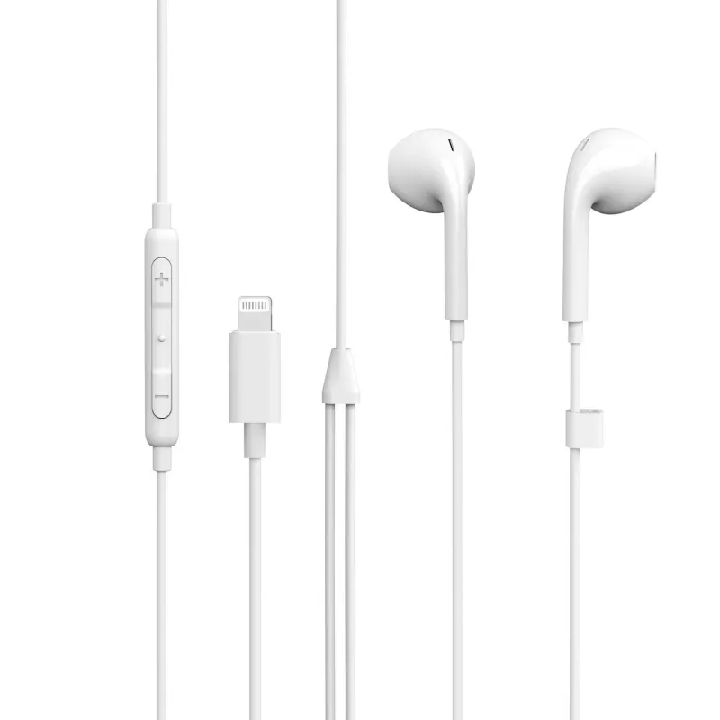 eSTUFF Auriculares in-ear para dispositivos Apple, con cable, llamadas/música, 90 g, auriculares, Blanco