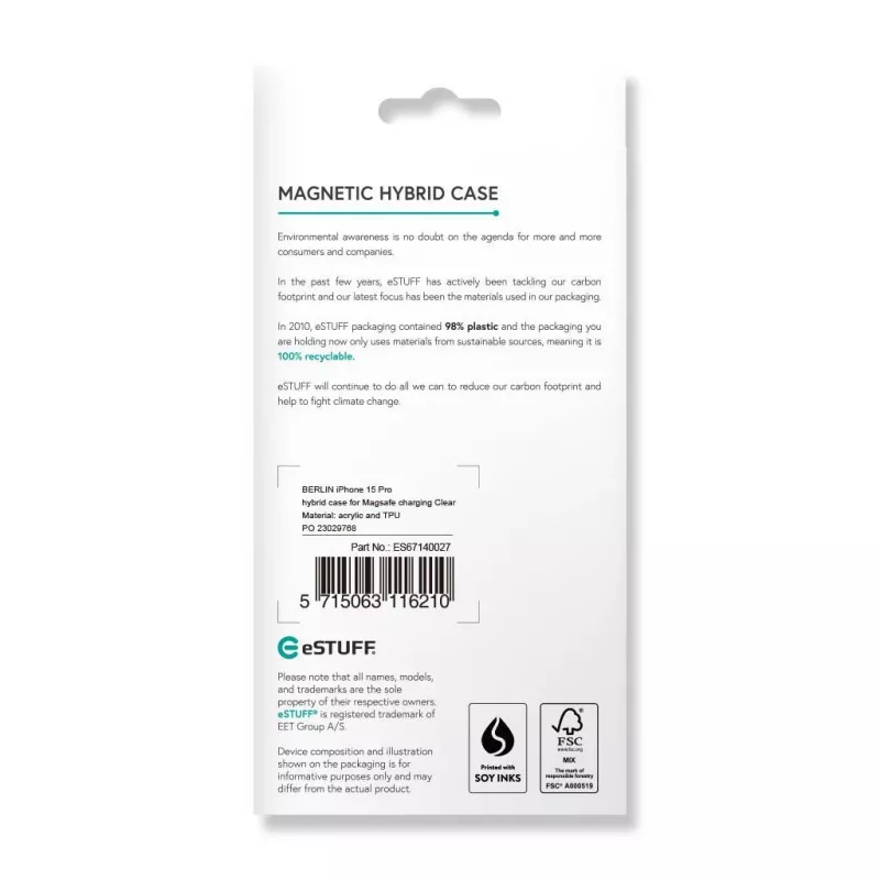 eSTUFF ES67140027 Funda para móvil 15,5 cm (6,1