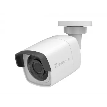 Cámara IP fija LevelOne GEMINI, 4 megapíxeles, LED IR, 802.3af PoE, interior/exterior