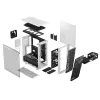 Fractal Design Meshify 2 Compact FD-C-MES2C-05 caja ATX Mid Tower, ventana de vidrio templado transparente, sin fuente de alimentación, blanca