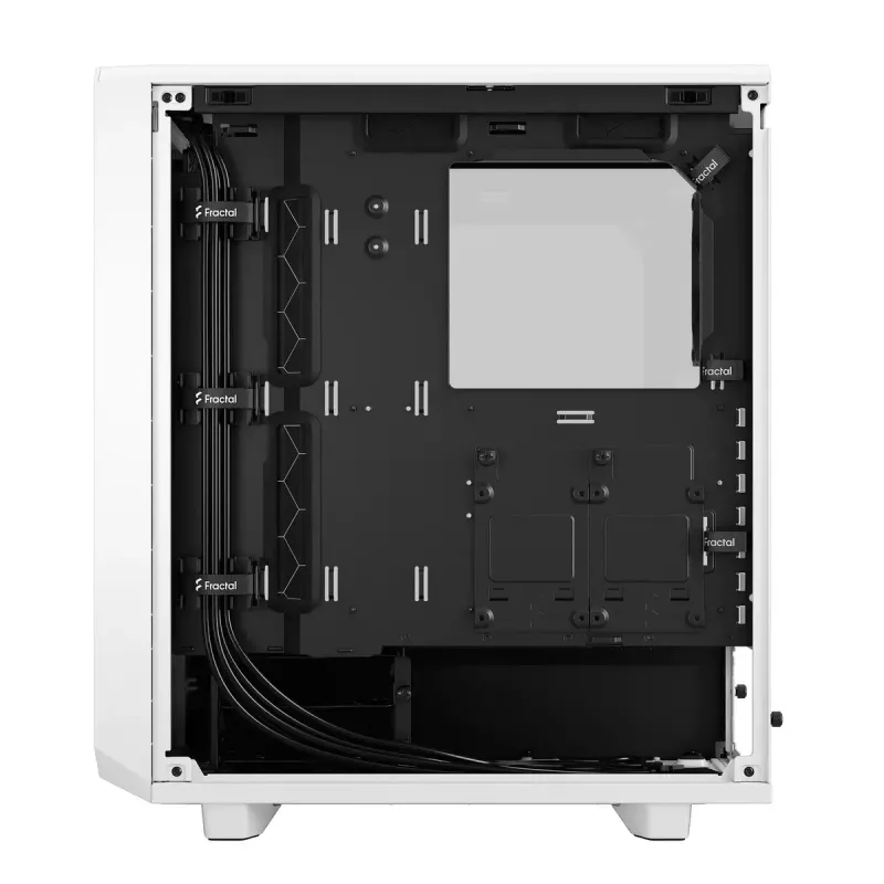 Fractal Design Meshify 2 Compact FD-C-MES2C-05 caja ATX Mid Tower, ventana de vidrio templado transparente, sin fuente de alimentación, blanca