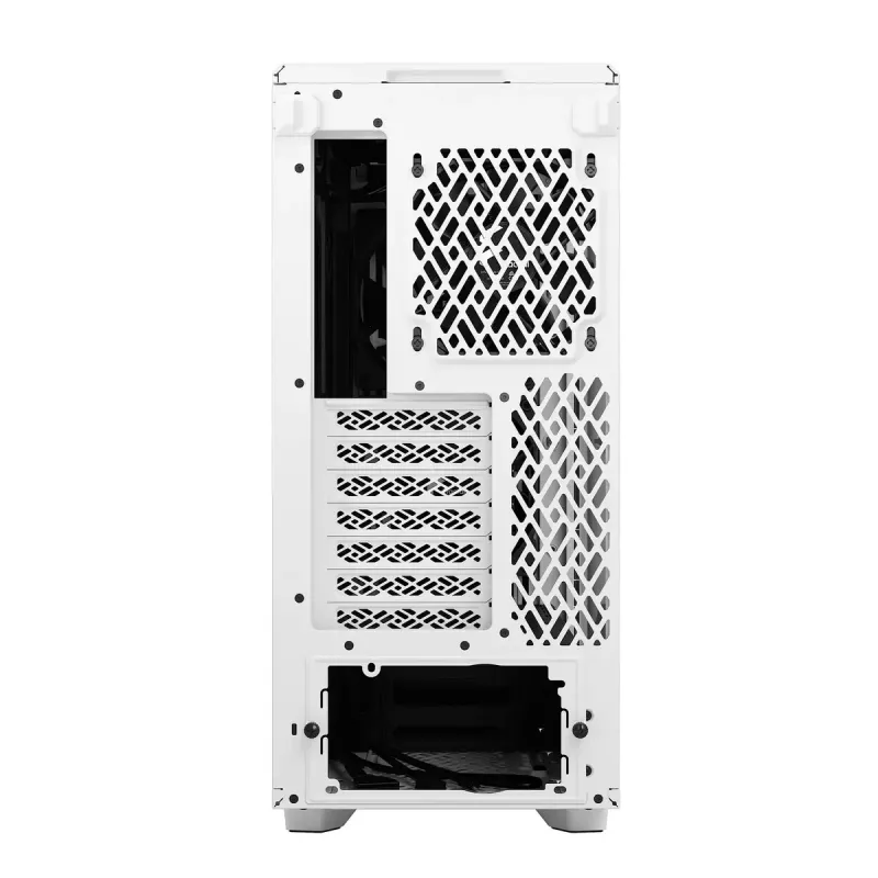 Fractal Design Meshify 2 Compact FD-C-MES2C-05 caja ATX Mid Tower, ventana de vidrio templado transparente, sin fuente de alimentación, blanca