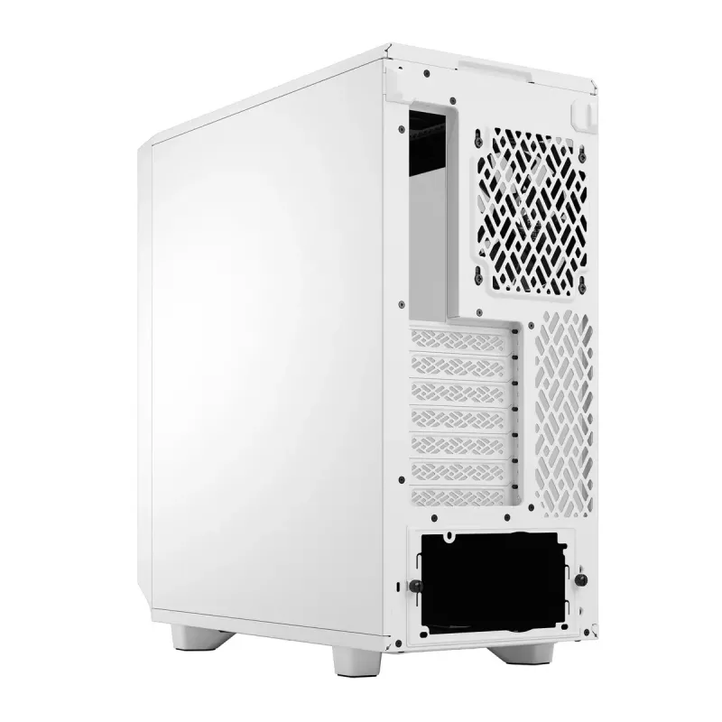 Fractal Design Meshify 2 Compact FD-C-MES2C-05 caja ATX Mid Tower, ventana de vidrio templado transparente, sin fuente de alimentación, blanca
