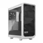 Caja torre de PC Fractal Design Meshify 2 Compact — Blanca, compatible con fuentes de alimentación ATX, 2×140 mm delante, 1×120 mm detrás, unidades de 2,5