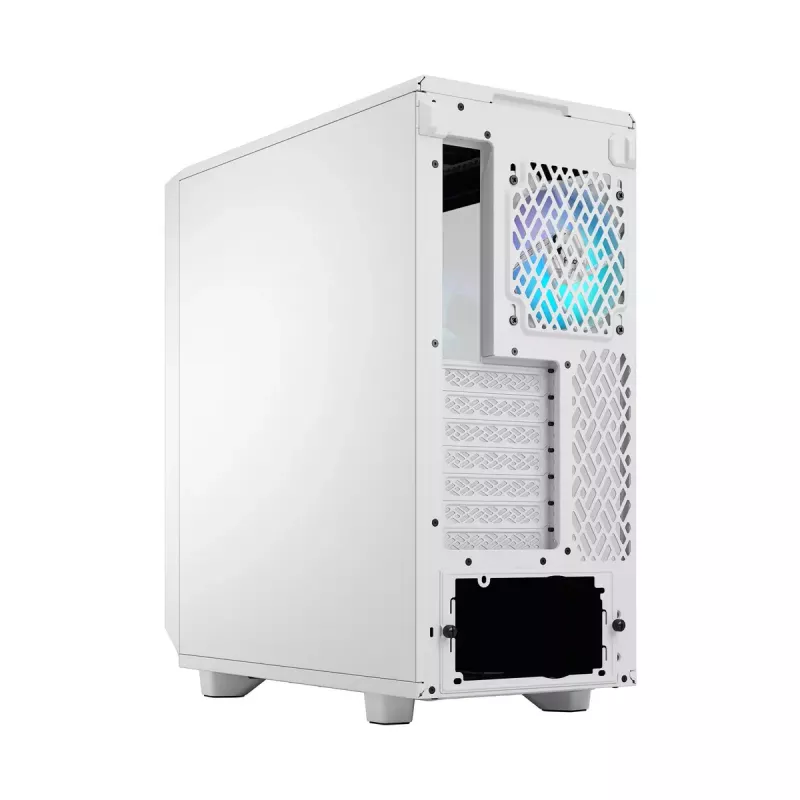 Caja de PC Fractal Design Meshify 2 Compact RGB blanca — ATX/microATX/Mini-ITX, compatible con 3x120 mm delante + 1x120 mm detrás, unidades de 2,5 inch/3,5 inch