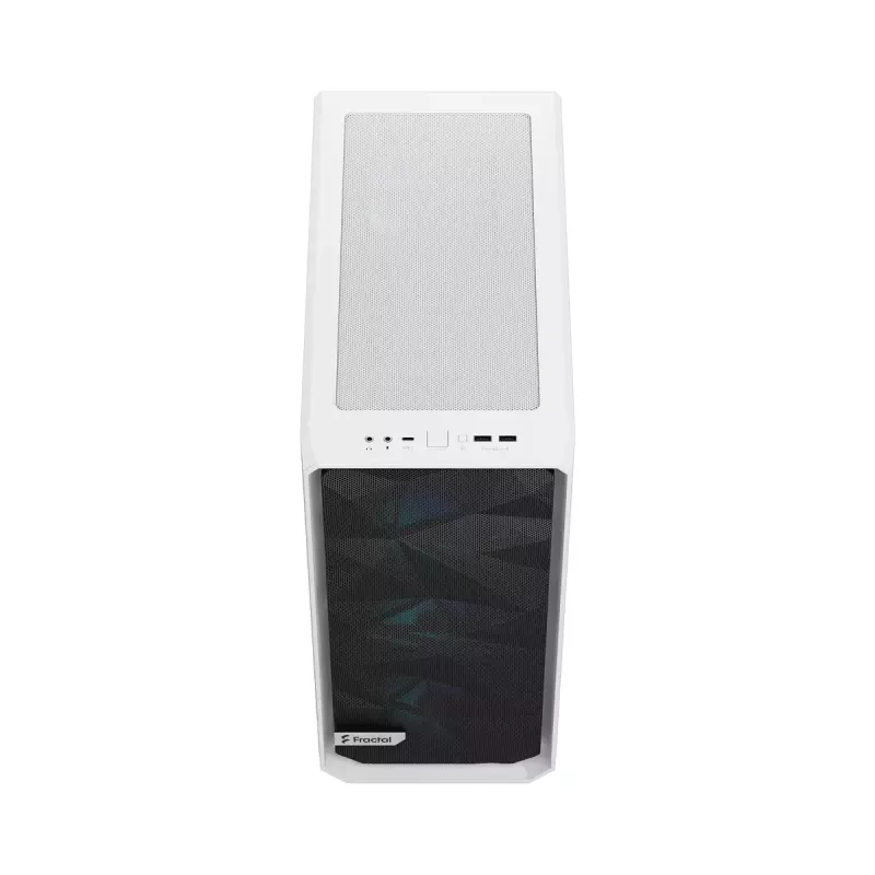 Caja de PC Fractal Design Meshify 2 Compact RGB blanca — ATX/microATX/Mini-ITX, compatible con 3x120 mm delante + 1x120 mm detrás, unidades de 2,5 inch/3,5 inch