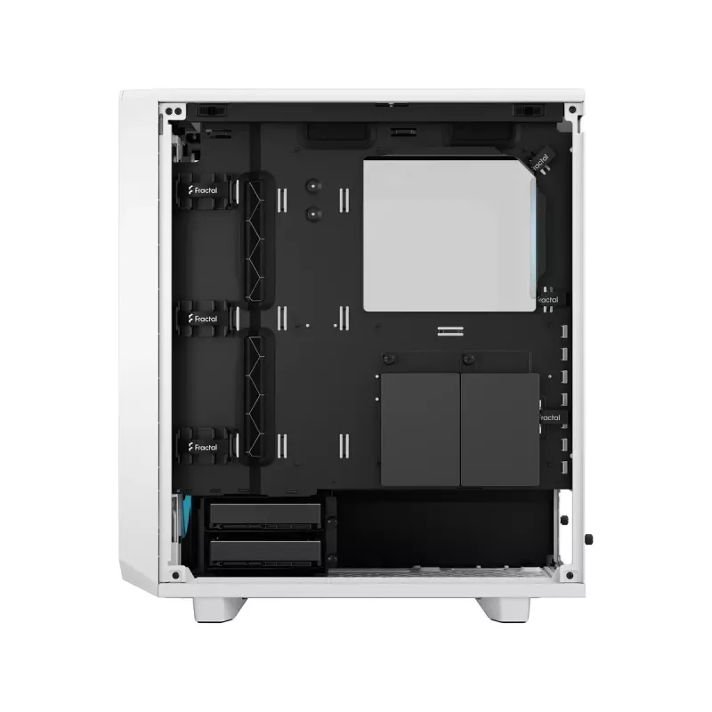Caja de PC Fractal Design Meshify 2 Compact RGB blanca — ATX/microATX/Mini-ITX, compatible con 3x120 mm delante + 1x120 mm detrás, unidades de 2,5 inch/3,5 inch