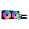 Refrigeración líquida todo en uno para CPU Fractal Design Lumen S28 v2 RGB — Ventilador de 140 mm, 500–1700 rpm, negro