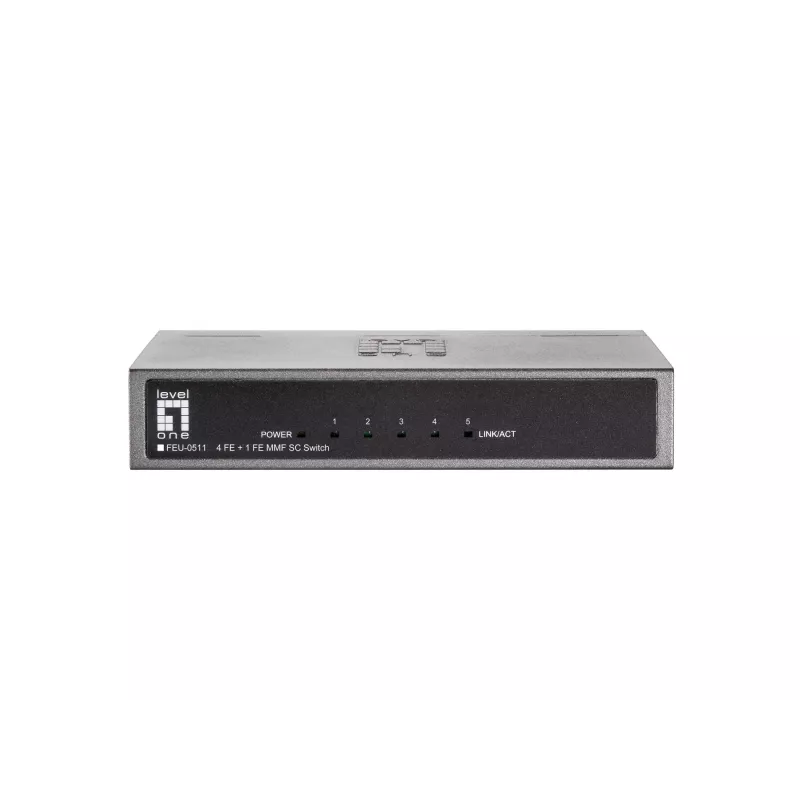 Switch Fast Ethernet de 5 puertos LevelOne, 1 x fibra óptica multimodo SC