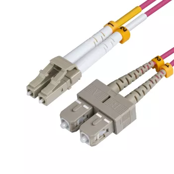 Microconnect FIB422001P cable InfiniBand/fibra óptica 1 m LC SC violeta