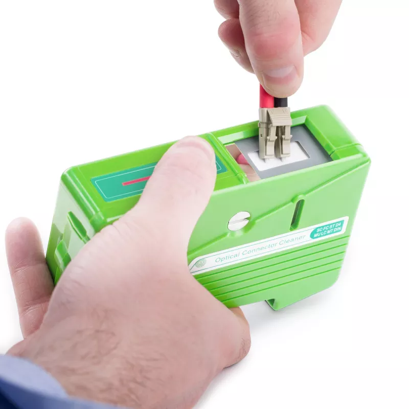 StarTech.com Limpiador de fibra óptica, casete de limpieza para conectores de fibra óptica, limpiador de fibra óptica LC, limpiador de cables de fibra óptica, para cables ópticos LC/SC/ST/FC
