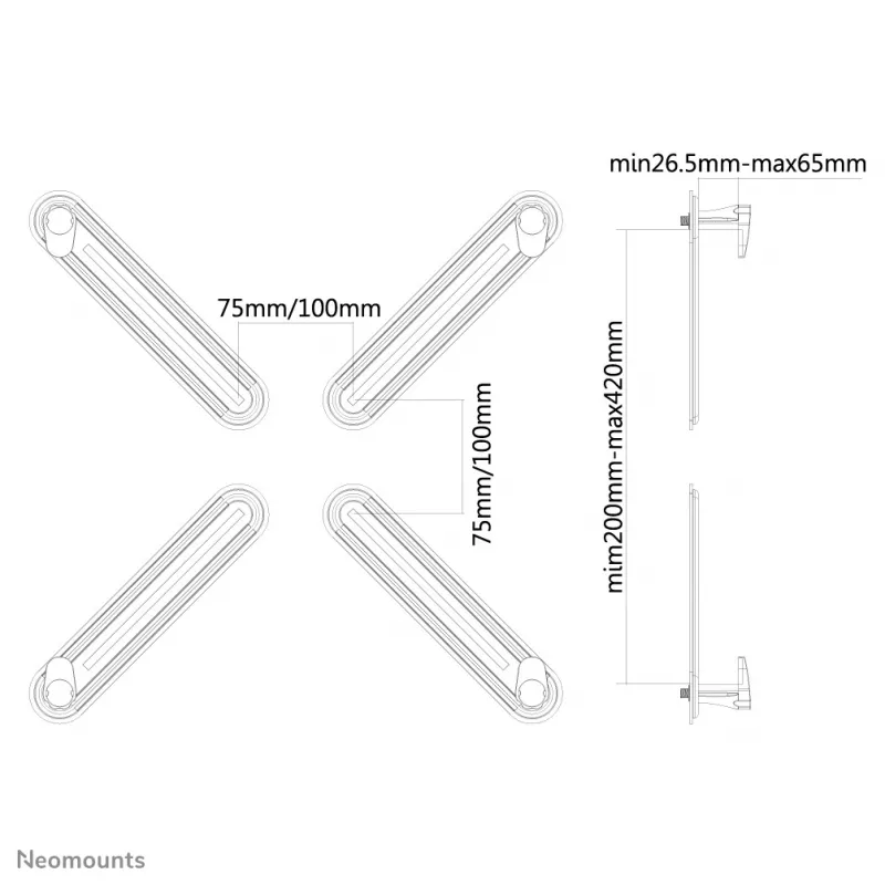 Neomounts FPMA-VESANON Adaptador VESA 13-27 pulgadas