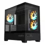 Caja de PC GIGABYTE C201 PANORAMIC – Mid Tower, m-ATX, soporte para radiador de 360 mm, 3 ventiladores preinstalados, USB 3.0, soporte para RGB Fusion