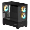 Caja de PC GIGABYTE C201 PANORAMIC – Mid Tower, m-ATX, soporte para radiador de 360 mm, 3 ventiladores preinstalados, USB 3.0, soporte para RGB Fusion