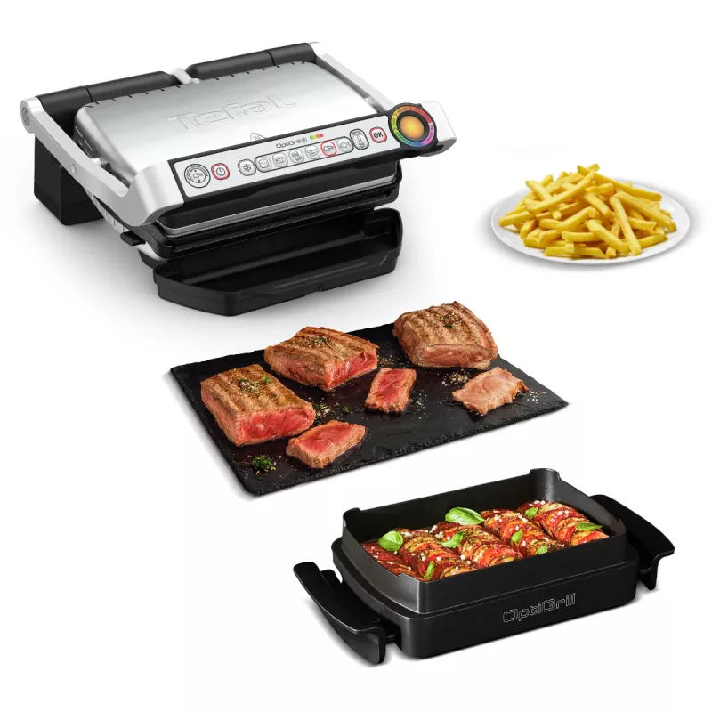 Parrilla de contacto Tefal OptiGrill + GC714D