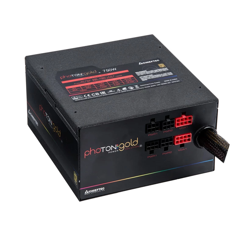 Fuente de alimentación Chieftec Photon GOLD 750 W 20+4 pines ATX PS/2 negra