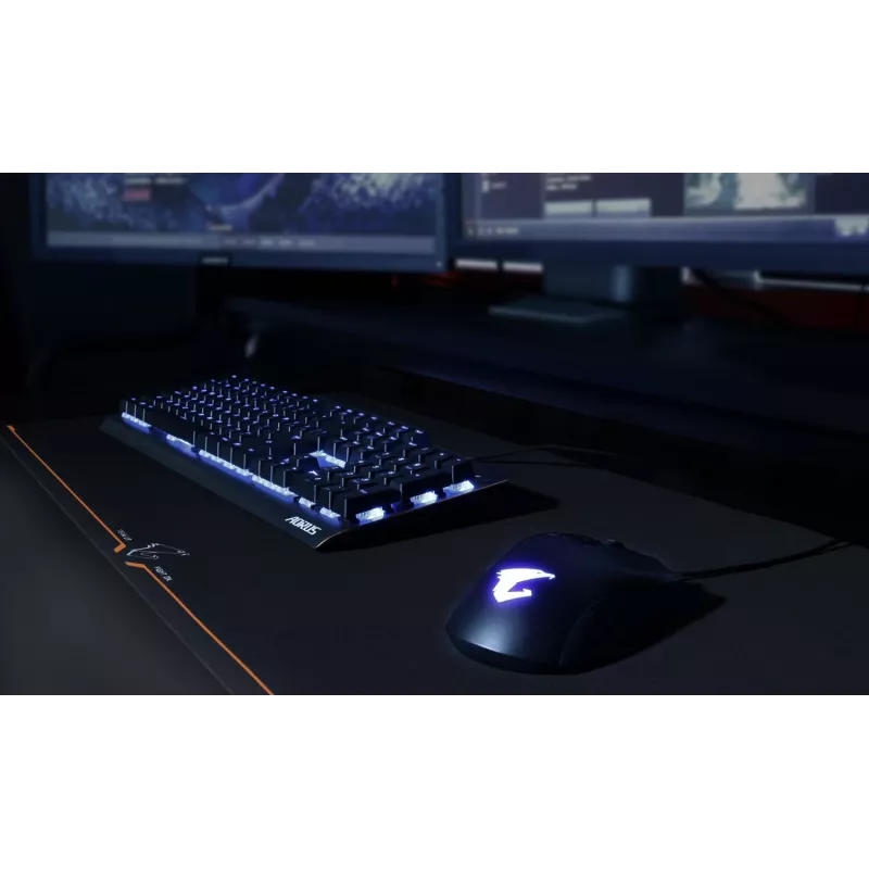 Alfombrilla gaming GIGABYTE AMP900 negra, naranja