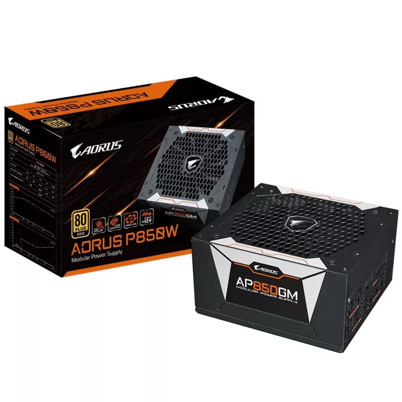 Fuente de alimentación GIGABYTE GP-AP850GM 850 W 20+4 pines ATX ATX negra