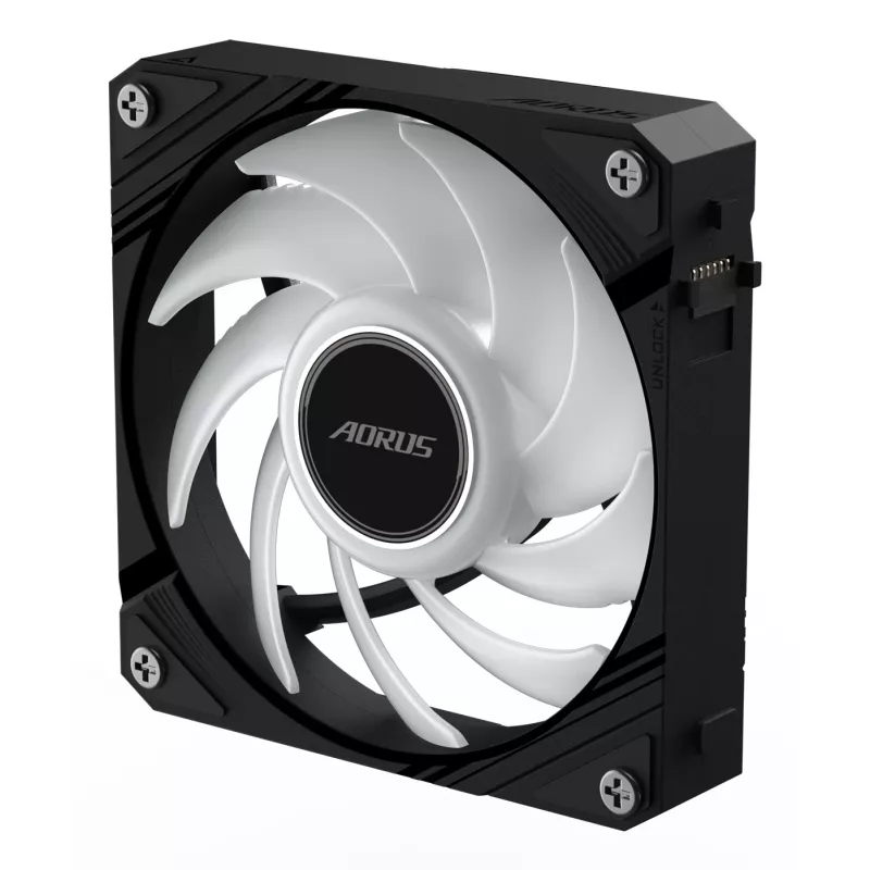 Gigabyte AORUS EZ CHAIN FAN 120 ventilador de caja, 120 mm, negro, GP-ECFAN1201