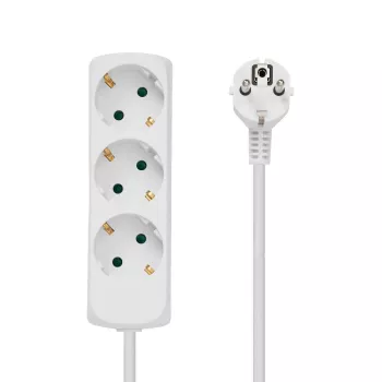 Alargador Microconnect GRU003W 1,8 m 3 tomas AC para interior blanco