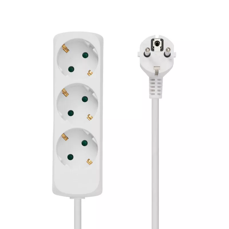 Alargador Microconnect GRU003W 1,8 m 3 tomas AC para interior blanco