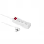 Alargador Microconnect GRU003W-SWITCH 1,5 m 3 tomas AC para interior blanco