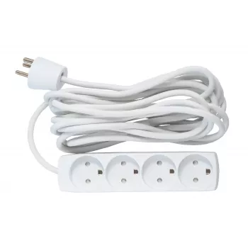 Alargador Microconnect GRU00450WDK 5 m 4 tomas AC para interior blanco
