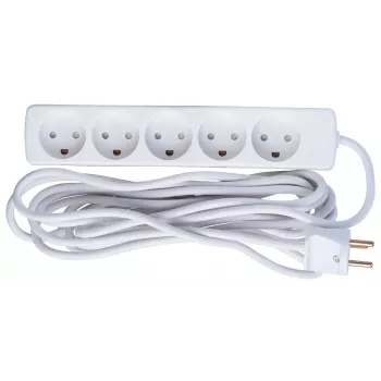 Alargador Microconnect GRU0055WDK 5 m 5 tomas AC para interior blanco