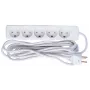 Alargador Microconnect GRU0055WDK 5 m 5 tomas AC para interior blanco