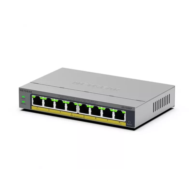 NETGEAR GS108EP gestionado L2/L3 Gigabit Ethernet (10/100/1000) gris
