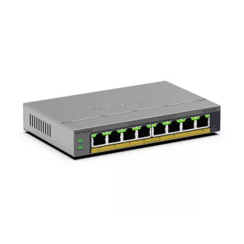 NETGEAR GS108EPP no gestionado Gigabit Ethernet (10/100/1000) Power over Ethernet (PoE) sobremesa/montaje en pared gris