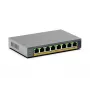 NETGEAR GS108EPP no gestionado Gigabit Ethernet (10/100/1000) Power over Ethernet (PoE) sobremesa/montaje en pared gris