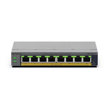 NETGEAR GS108EPP no gestionado Gigabit Ethernet (10/100/1000) Power over Ethernet (PoE) sobremesa/montaje en pared gris
