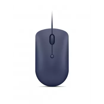 Ratón óptico con cable USB-C Lenovo GY51D20878, ambidiestro, 2400 DPI, 4 botones, azul