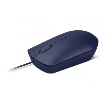 Ratón óptico con cable USB-C Lenovo GY51D20878, ambidiestro, 2400 DPI, 4 botones, azul