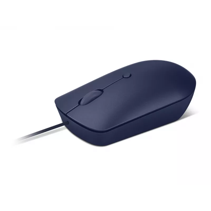 Ratón óptico con cable USB-C Lenovo GY51D20878, ambidiestro, 2400 DPI, 4 botones, azul