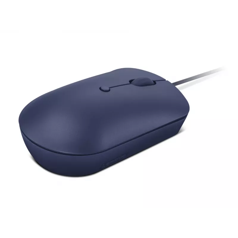 Ratón óptico con cable USB-C Lenovo GY51D20878, ambidiestro, 2400 DPI, 4 botones, azul