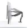 StarTech.com H1M1AG1-MONITOR-ARM soporte de escritorio para monitores ultrapanorámicos curvos de 49 pulgadas, brazo mecánico de resorte, brazo giratorio, VESA, pinza en C / montaje en orificio, máx. 44 lb