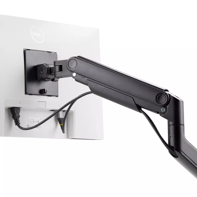 StarTech.com H1M1AG1-MONITOR-ARM soporte de escritorio para monitores ultrapanorámicos curvos de 49 pulgadas, brazo mecánico de resorte, brazo giratorio, VESA, pinza en C / montaje en orificio, máx. 44 lb