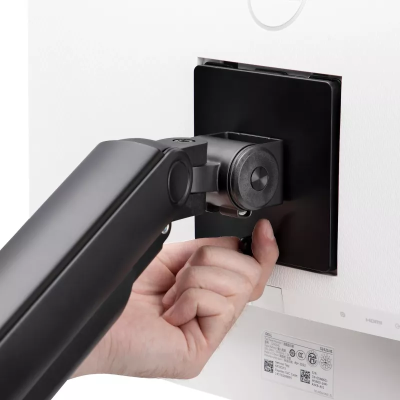 StarTech.com H1M1AG1-MONITOR-ARM soporte de escritorio para monitores ultrapanorámicos curvos de 49 pulgadas, brazo mecánico de resorte, brazo giratorio, VESA, pinza en C / montaje en orificio, máx. 44 lb