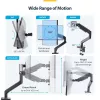 StarTech.com H1M1AG1-MONITOR-ARM soporte de escritorio para monitores ultrapanorámicos curvos de 49 pulgadas, brazo mecánico de resorte, brazo giratorio, VESA, pinza en C / montaje en orificio, máx. 44 lb