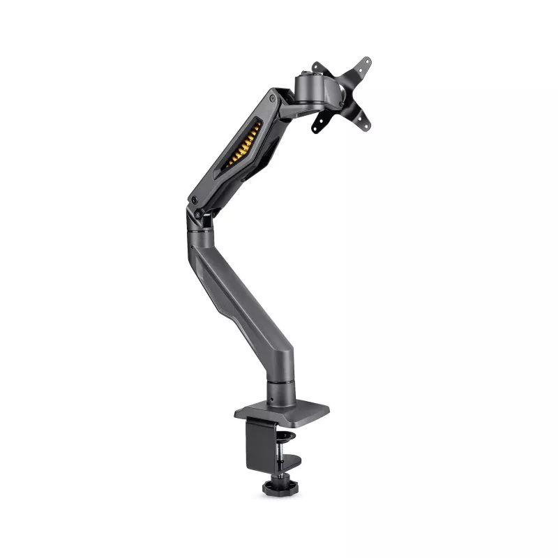 StarTech.com H1M1AG2-MONITOR-ARM soporte de escritorio para monitor, para pantallas de hasta 32 pulgadas, brazo articulado, pinza en C, compatible con TAA, plástico/acero, negro