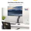 StarTech.com H1M1AG2-MONITOR-ARM soporte de escritorio para monitor, para pantallas de hasta 32 pulgadas, brazo articulado, pinza en C, compatible con TAA, plástico/acero, negro