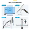 StarTech.com H1M1AG2-MONITOR-ARM soporte de escritorio para monitor, para pantallas de hasta 32 pulgadas, brazo articulado, pinza en C, compatible con TAA, plástico/acero, negro