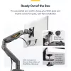 StarTech.com H1M1AG2-MONITOR-ARM soporte de escritorio para monitor, para pantallas de hasta 32 pulgadas, brazo articulado, pinza en C, compatible con TAA, plástico/acero, negro