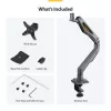 StarTech.com H1M1AG2-MONITOR-ARM soporte de escritorio para monitor, para pantallas de hasta 32 pulgadas, brazo articulado, pinza en C, compatible con TAA, plástico/acero, negro