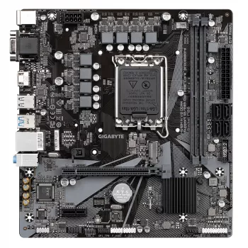 Placa base GIGABYTE H610M H V2 DDR4 - Compatible con Intel Core de 14.ª generación, VRM digital híbrido 6+1+1, hasta 3200 MHz DDR4 (OC), 1x PCIe 3.0 M.2, GbE LAN, USB 3.2 Gen 1