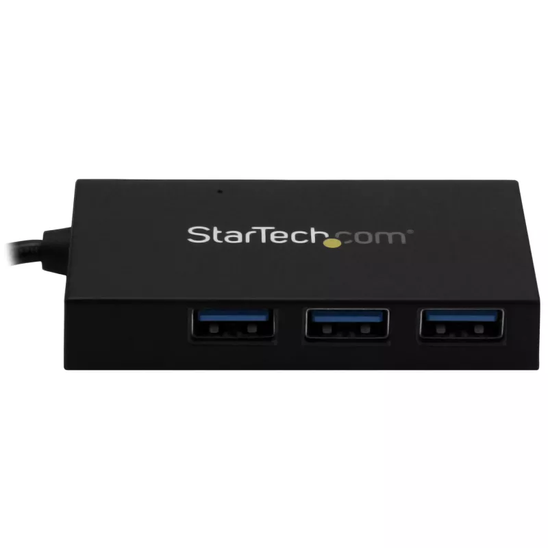 StarTech.com HB30A3A1CSFS concentrador USB 3.0 de sobremesa de 4 puertos, USB-A a 3x USB-A + 1x USB-C, con adaptador de corriente